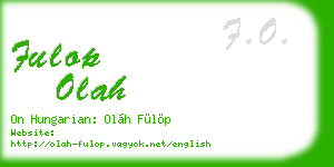 fulop olah business card