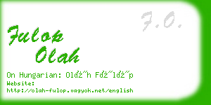 fulop olah business card